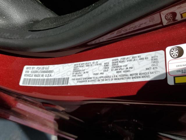 2022 RAM 1500 LARAM 1C6SRFJTXNN454641