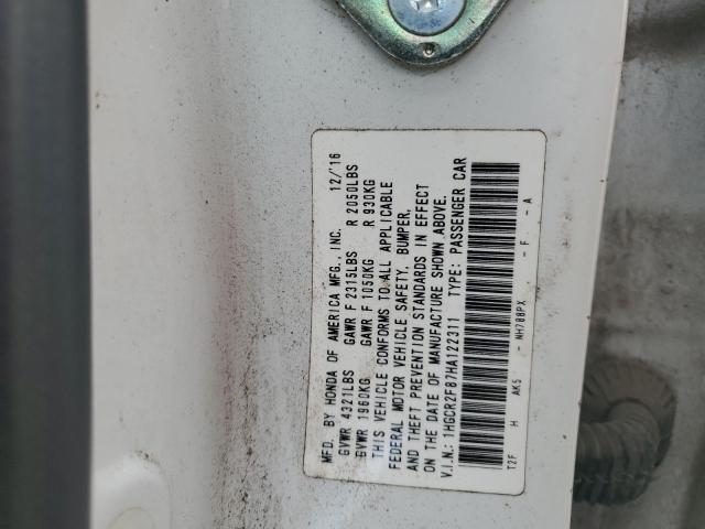 2017 HONDA ACCORD EXL 1HGCR2F87HA122311