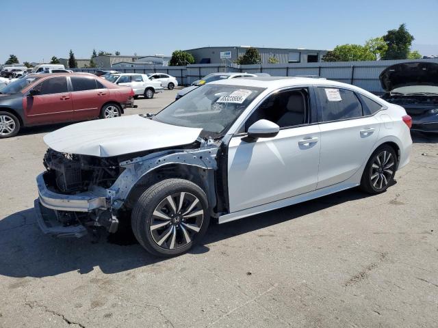 HONDA CIVIC EX 2022 white  gas JHMFE1F70NX008330 photo #1
