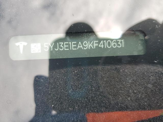 2019 TESLA MODEL 3 5YJ3E1EA9KF410631