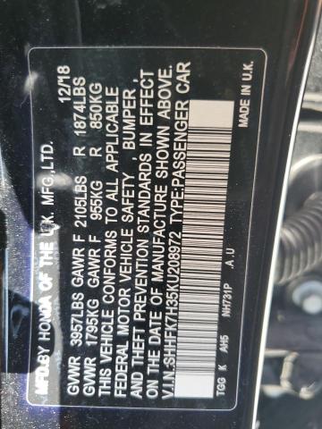 2019 HONDA CIVIC LX - SHHFK7H35KU208972