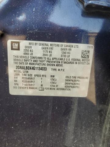 2016 CHEVROLET EQUINOX LS - 2GNALBEK4G1134033