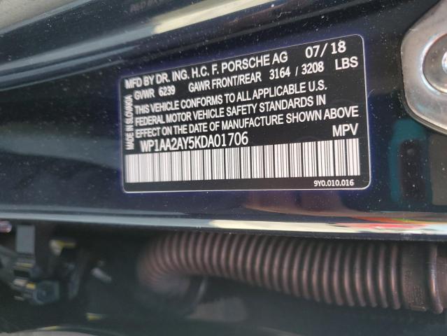 2019 PORSCHE CAYENNE - WP1AA2AY5KDA01706