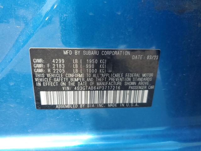2023 SUBARU IMPREZA 4S3GTAB64P3717216
