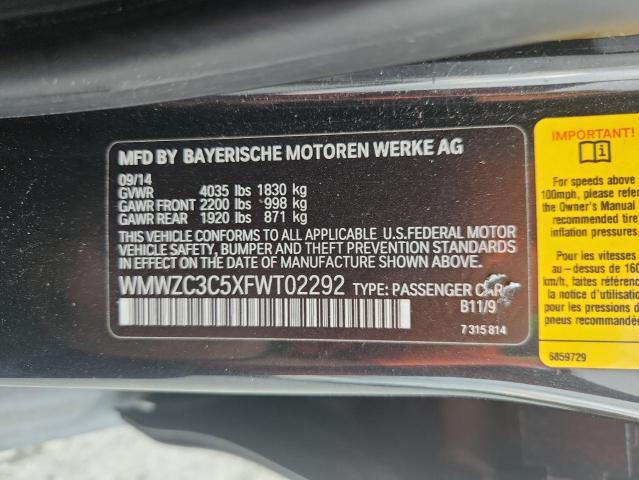 2015 MINI COOPER S C WMWZC3C5XFWT02292