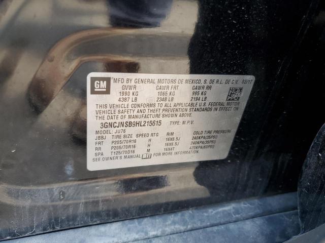 2017 CHEVROLET TRAX LS - 3GNCJNSB9HL215615