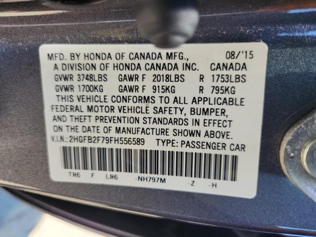 2015 HONDA CIVIC SE 2HGFB2F79FH556589