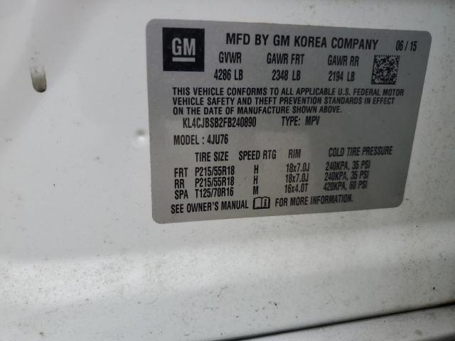 2015 BUICK ENCORE CON KL4CJBSB2FB240890