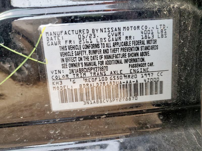 2023 NISSAN SENTRA SV 3N1AB8CV5PY278870