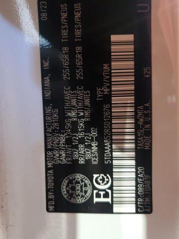 2024 TOYOTA GRAND HIGH - 5TDAAAB52RS012676