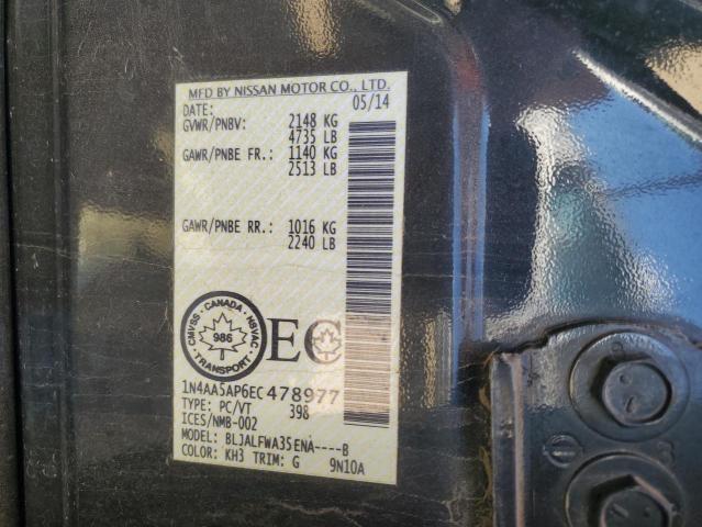 2014 NISSAN MAXIMA S - 1N4AA5AP6EC478977