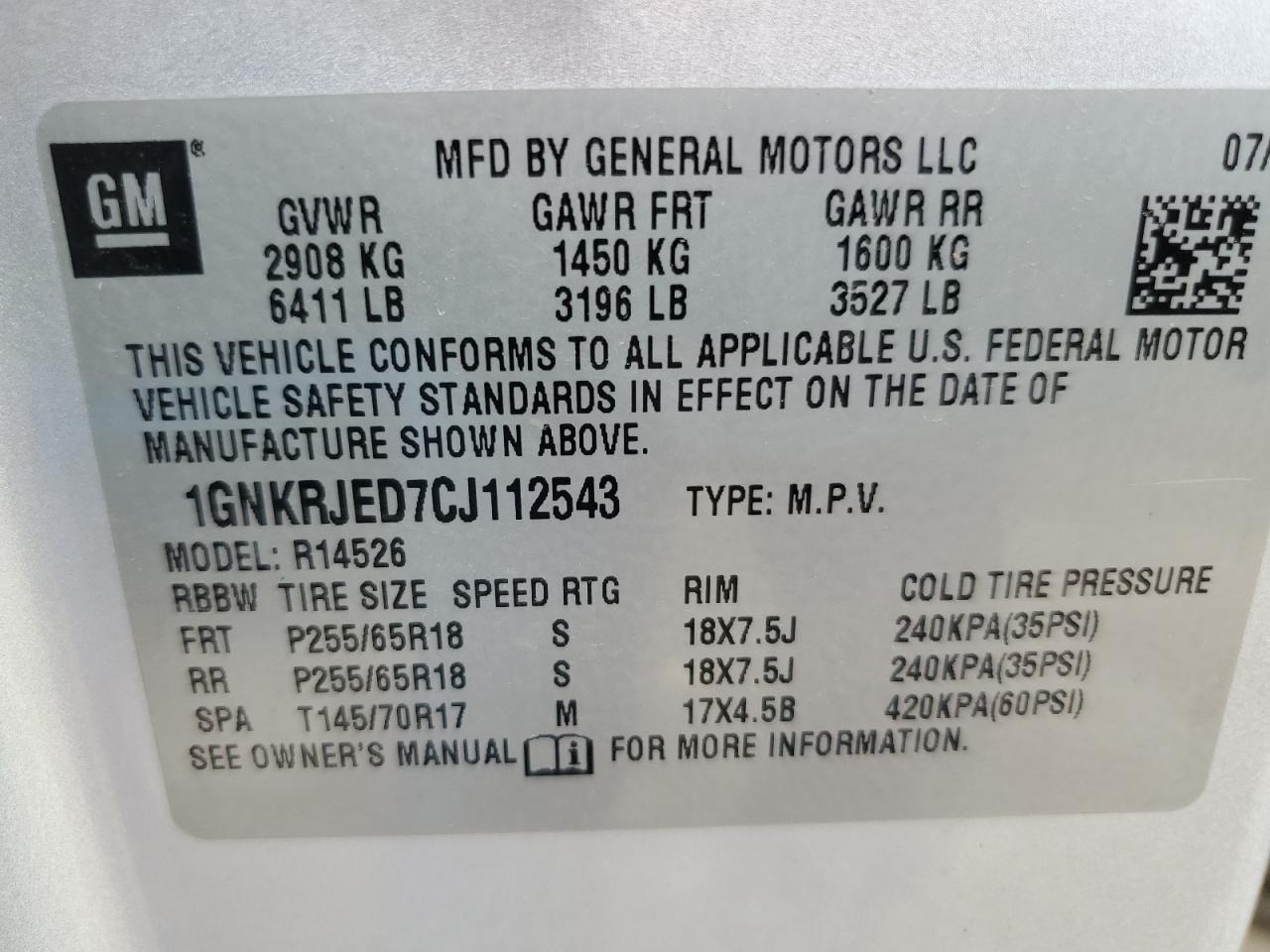 CHEVROLET TRAVERSE LT