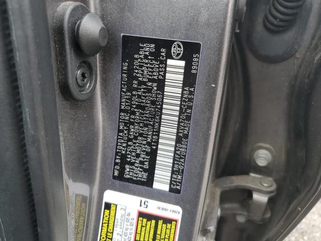 2019 TOYOTA CAMRY L 4T1B11HK6KU745067