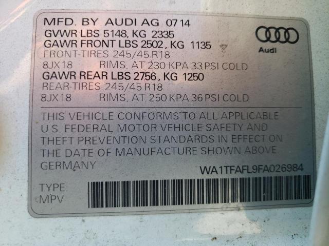 2015 AUDI A4 ALLROAD WA1TFAFL9FA026984