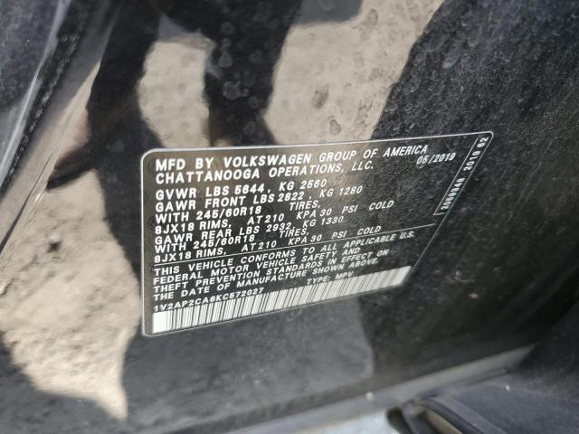 2019 VOLKSWAGEN ATLAS S 1V2AP2CA6KC572027