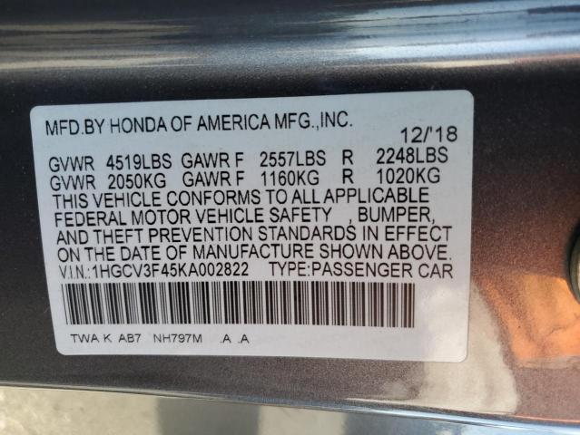 1hgcv3f45ka002822 - 2019 Honda accord hybrid ex - #63670875