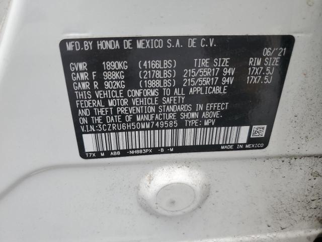 2021 HONDA HR-V EX 3CZRU6H50MM749585
