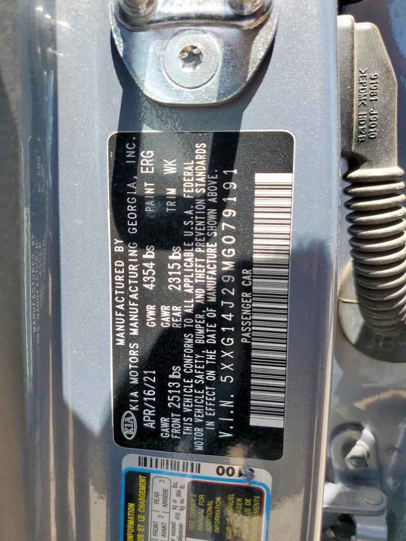 2021 KIA K5 LXS 5XXG14J29MG079191