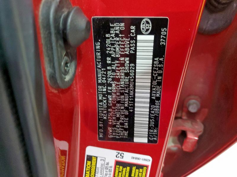 2021 TOYOTA CAMRY SE 4T1T11AK8MU456029