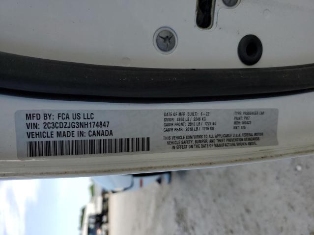 2022 DODGE CHALLENGER 2C3CDZJG3NH174847