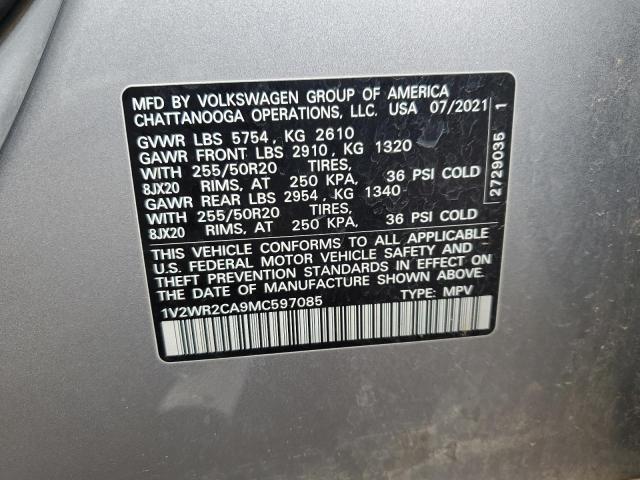 2021 VOLKSWAGEN ATLAS SE 1V2WR2CA9MC597085