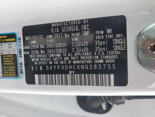2022 KIA TELLURIDE - 5XYP3DHCXNG285755