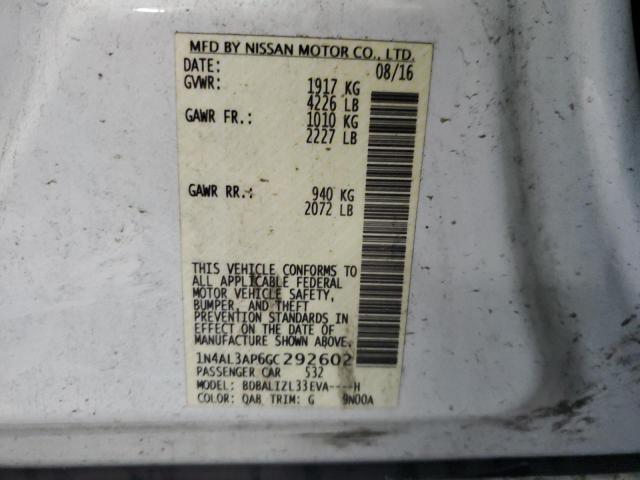 2016 NISSAN ALTIMA 2.5 - 1N4AL3AP6GC292602