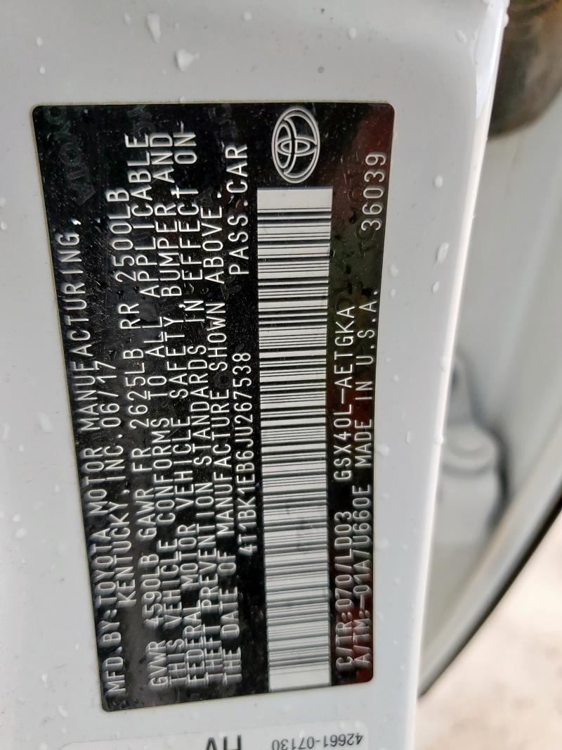2018 TOYOTA AVALON XLE - 4T1BK1EB6JU267538