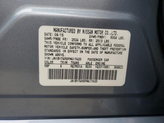 2015 INFINITI Q50 BASE JN1BV7AR6FM417420