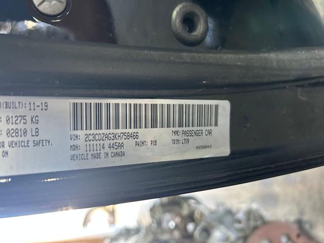 2019 DODGE CHALLENGER 2C3CDZAG3KH758466