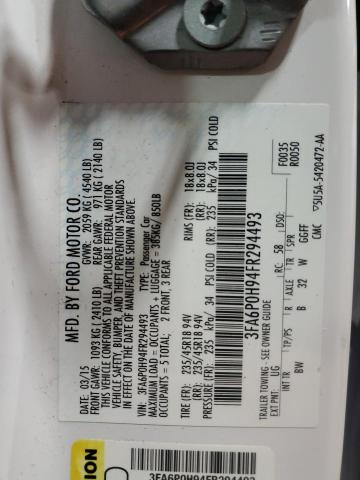2015 FORD FUSION SE 3FA6P0H94FR294493