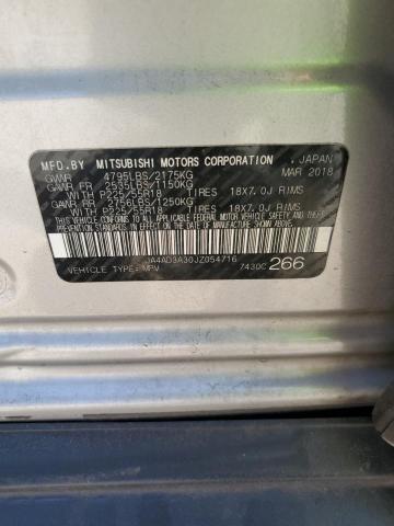 2018 MITSUBISHI OUTLANDER JA4AD3A30JZ054716