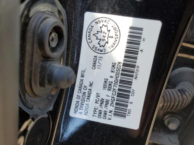 2016 HONDA CIVIC EX 2HGFC2F70GH005028