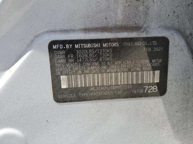 2021 MITSUBISHI MIRAGE ES ML32AUHJ1MH007236