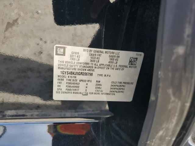 2016 CADILLAC ESCALADE L 1GYS4BKJ5GR206798