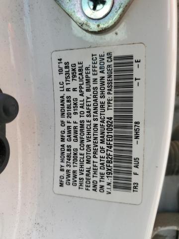 2015 HONDA CIVIC SE 19XFB2F74FE010924