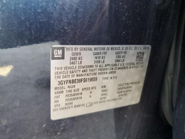 2015 CADILLAC SRX LUXURY 3GYFNBE38FS619659