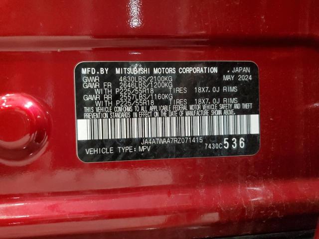 2024 MITSUBISHI ECLIPSE CR JA4ATWAA7RZ071415