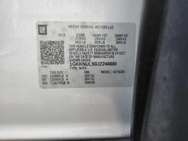 2018 GMC ACADIA SLT 1GKKNULS0JZ248880
