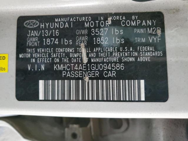 2016 HYUNDAI ACCENT SE KMHCT4AE1GU094586