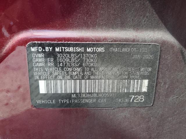 2020 MITSUBISHI MIRAGE ES ML32A3HJ8LH005931