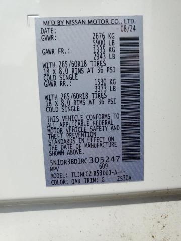 2024 NISSAN PATHFINDER - 5N1DR3BD1RC305247