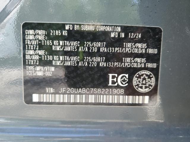 2025 SUBARU CROSSTREK JF2GUABC7S8221908