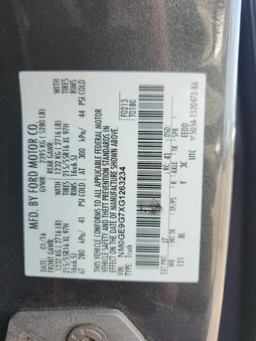 2016 FORD TRANSIT CO NM0GE9G7XG1263234