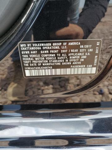 2018 VOLKSWAGEN PASSAT S - 1VWAA7A30JC000743