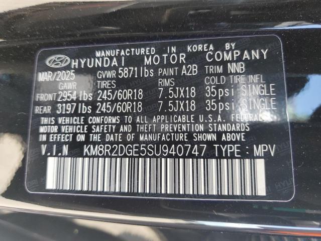 2025 HYUNDAI PALISADE SEL KM8R2DGE5SU940747