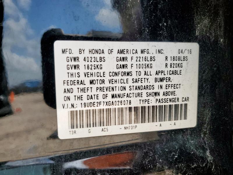 2016 ACURA ILX PREMIU 19UDE2F7XGA026078