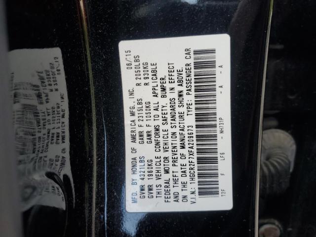 2015 HONDA ACCORD EX 1HGCR2F7XFA209673