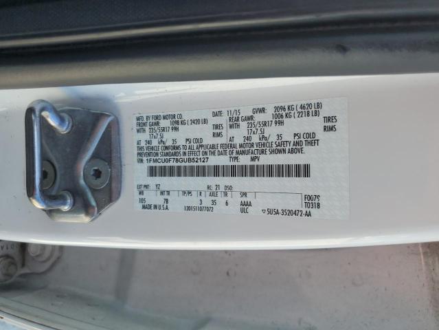 2016 FORD ESCAPE S 1FMCU0F78GUB52127