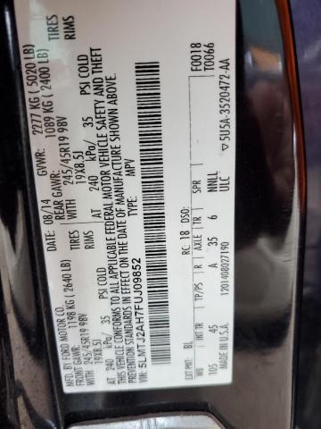 2015 LINCOLN MKC 5LMTJ2AH7FUJ09852